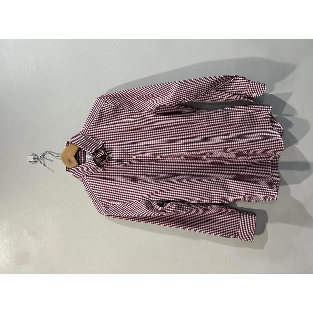 Charles Tyrwhitt Red Gingham Check Non-Iron Dress Shirt 14.5/32